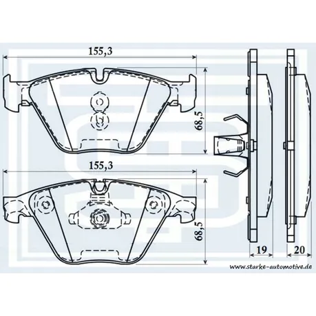 Колодки тормозные BMW F10 передние STARKE 171-703