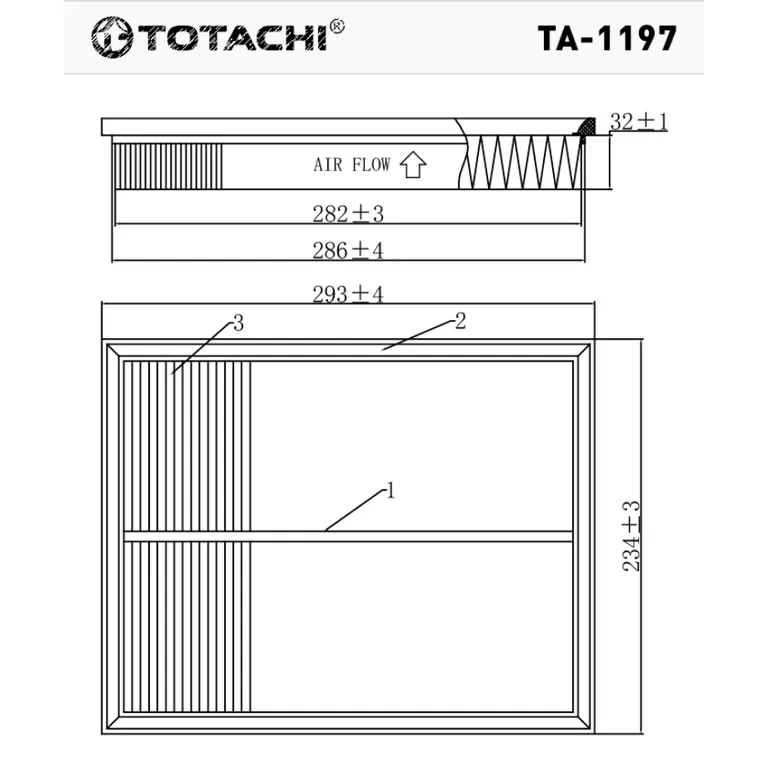 Фильтр воздушный TOTACHI TA-1197 9117557 MANN C 30 130 TOTACHI TA-1197