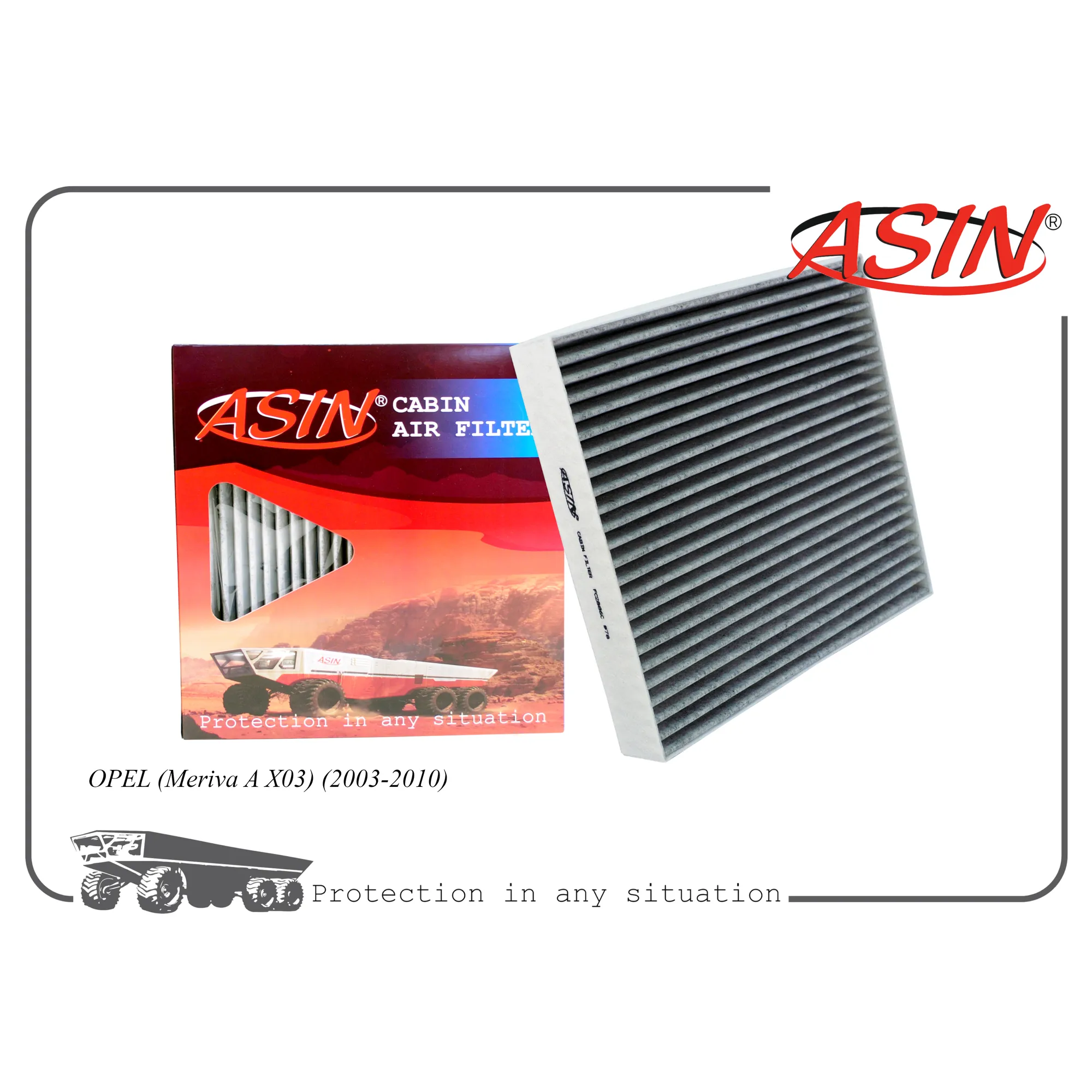 Фильтр салонный 13271407/ASIN.FC2886C (угольный) ASIN ASIN ASIN.FC2886C
