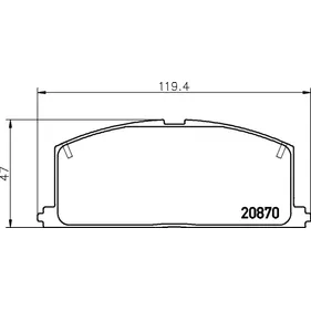 Колодки передние TOYOTA Carina II/Corolla/Celica/Camry ->92 NISSHINBO NP1001