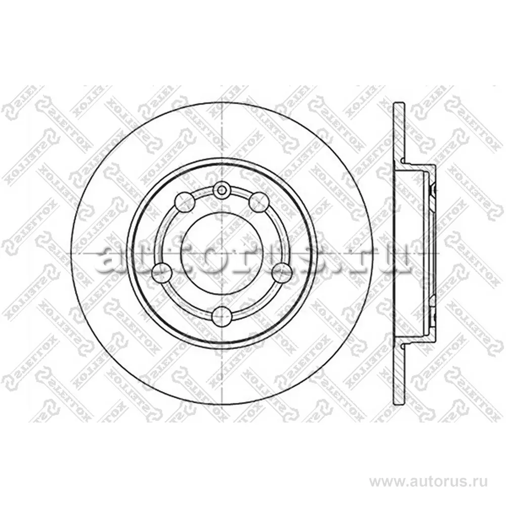 Диск тормозной задний AUDI A3, VW BORA/GOLF 1.8/1.9TDI 96> STELLOX 60204779_SX