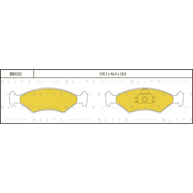 Колодки тормозные дисковые передние FORD Fiesta/Sierra/Puma, MAZDA 121 83-> BLITZ BB0102