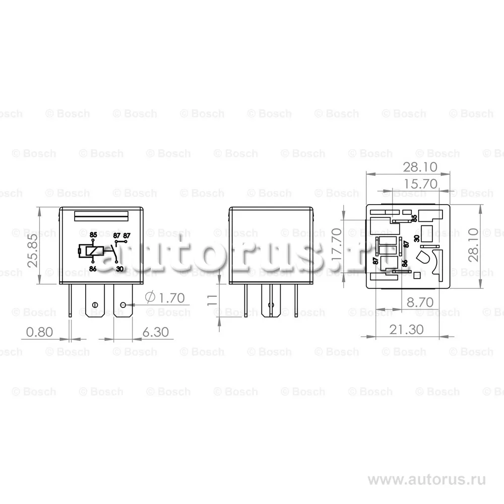 Реле BOSCH 0986AH0204