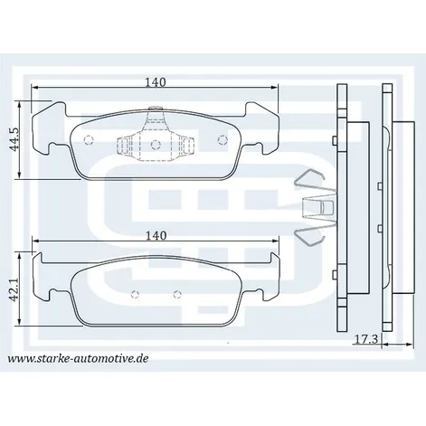 Колодки тормозные RENAULT SANDERO II передние STARKE 174543