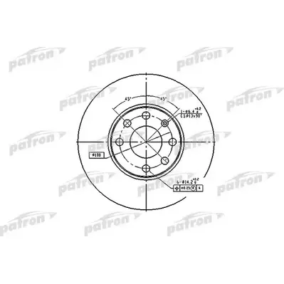 Диск тормозной передний OPEL: ASTRA G хечбэк 98-05, ASTRA G кабрио PATRON PBD4042