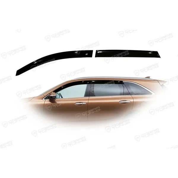 Дефлектора на окна Kia Sorento (UM) 2014 (Prime)EuroStandard деф.окон Cobra Tuning KE14014