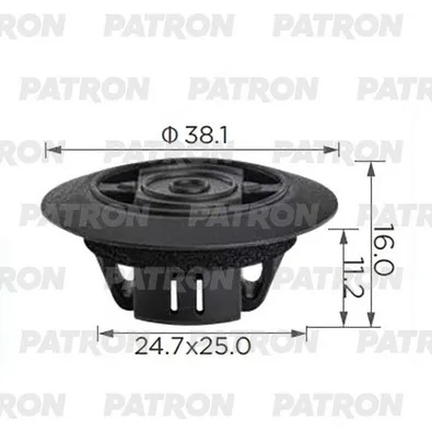 Клипса пластмассовая Клипса крепления порога PATRON P37-3892