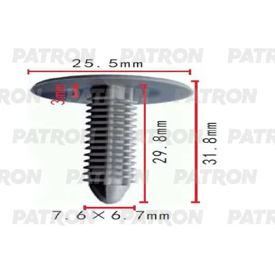 Клипса пластмассовая Chevrolet, Chrysler, Daewoo, GM, Opel применяемост PATRON P371933