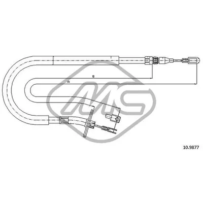 Трос ручника MER SPRINTER CH.3550 MOD.741.408/05 SX-LH Metalcaucho 80965