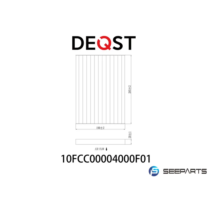 Фильтр салонный угольный, NISSAN QASHQAI 2007-,NISSAN X-TRAIL 2007- DEQST 10FCC00004000