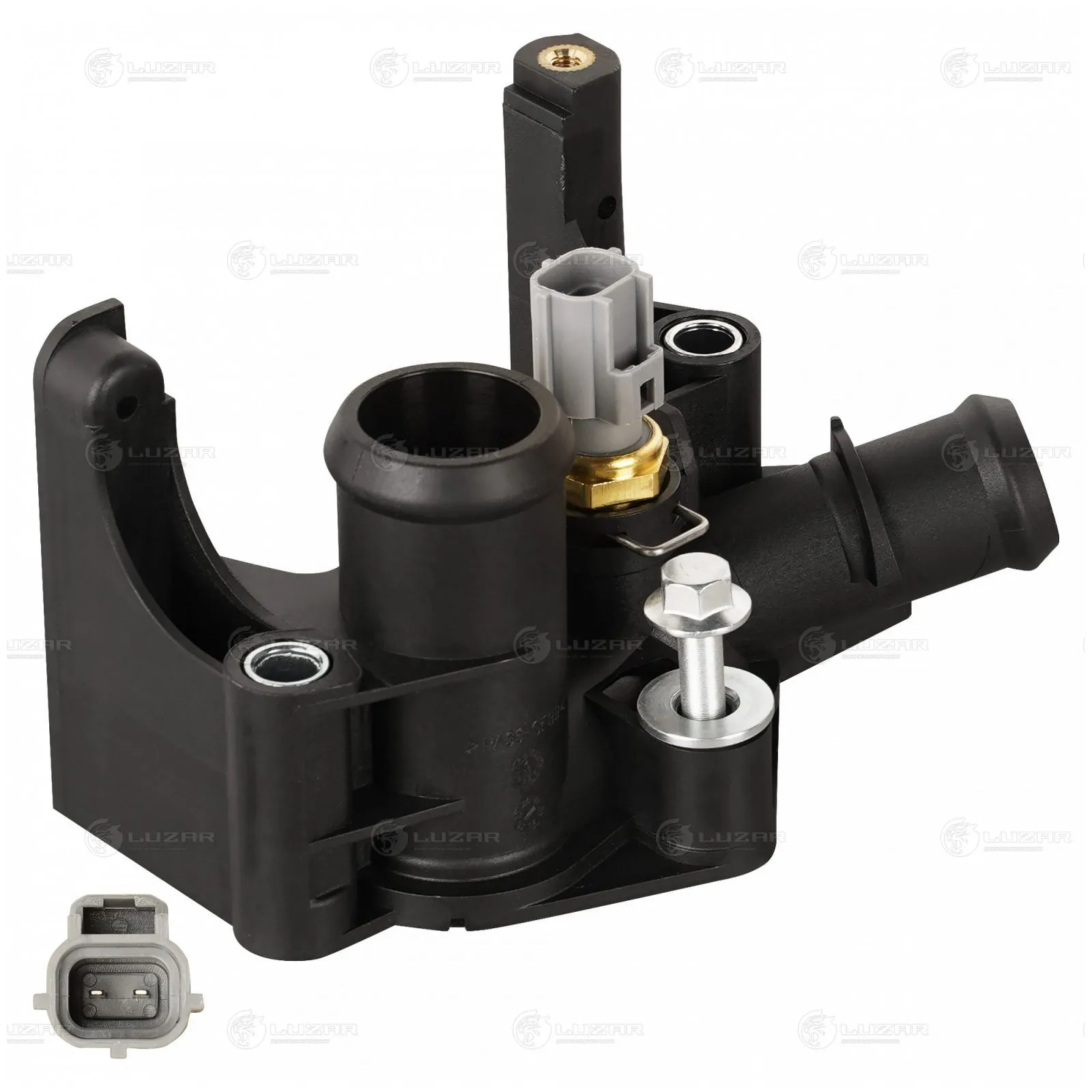 Корпус термостата для а/м Ford Focus II (04-)/Fusion/Fiesta (02-) 1.4i/1.6i (пластик) LUZAR LT 1002