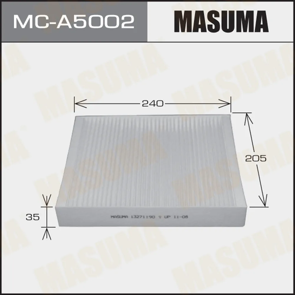 Фильтр салона CHEVROLET CRUZE 09 MASUMA MCA5002