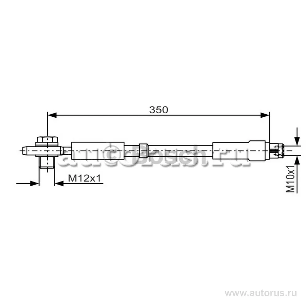 Шланг торм. задн. 350mm BOSCH 1987481091
