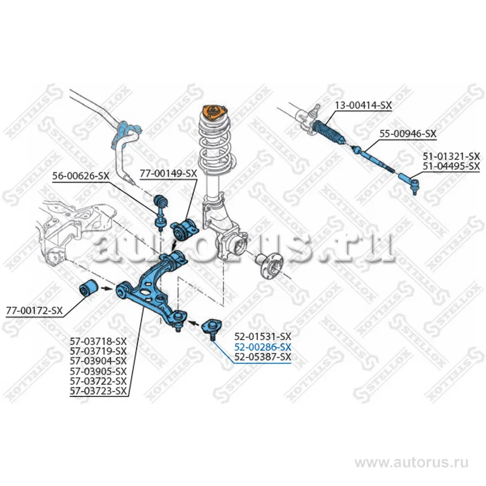 Опора шаровая except 1800kg Fiat Ducato, Peugeot Boxer 01> STELLOX 5200286_SX