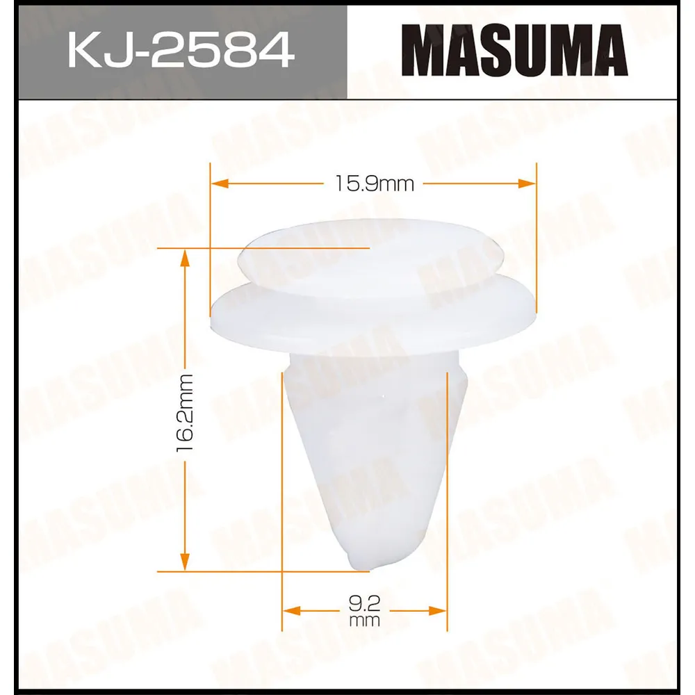 Клипса универс. 2584-KJ [уп.50] MASUMA KJ-2584
