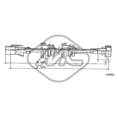 Трос спидометра POLO ALL S/SERVO FRENO MM.?1100 Metalcaucho 83655