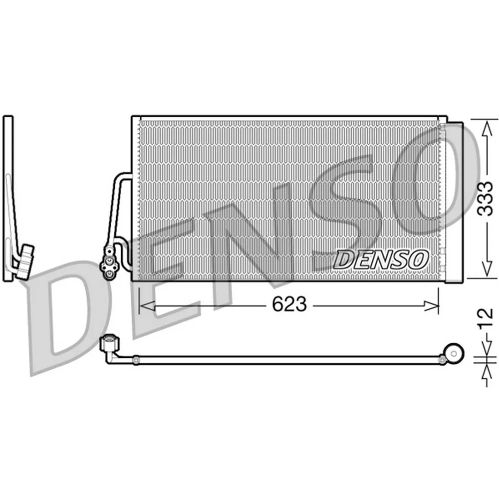Радиатор кондиционера MINI MINI 06-, MINI CLUBMAN 07-, MINI COUNTRYMAN 10-, DENSO DCN05102