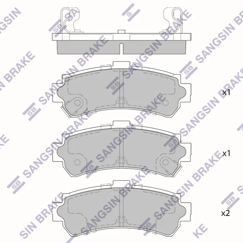 Колодки тормозные задние SANGSIN BRAKE SP1493