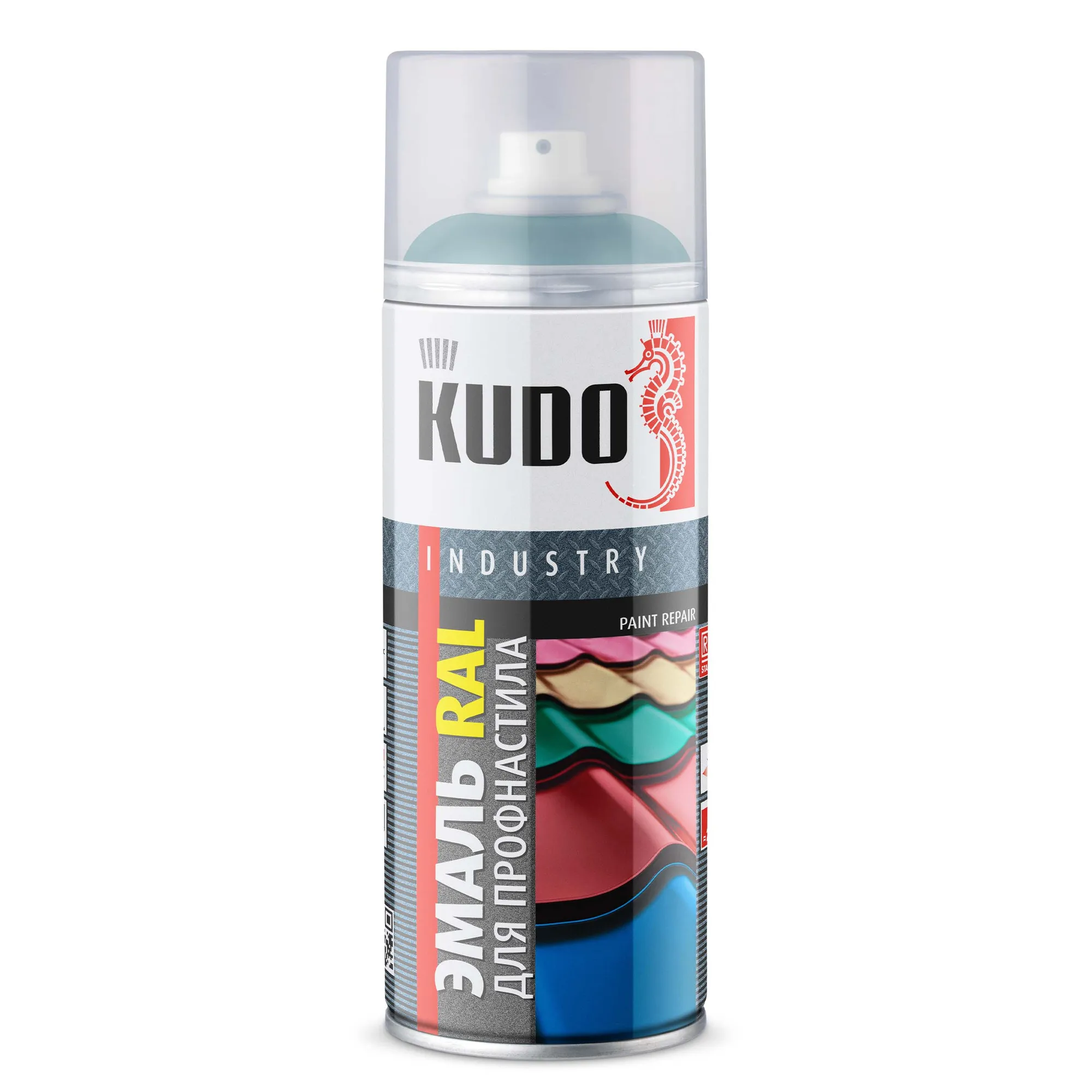 Эмаль RAL для металлочерепицы и профнастила Синяя вода RAL 5021 520 мл KUDO KU-05021R