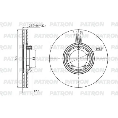 Диск тормозной передний JAC SUNRAY (N209/M209)/ МАЗ-281040 / МАЗ-365 PATRON PBD1357