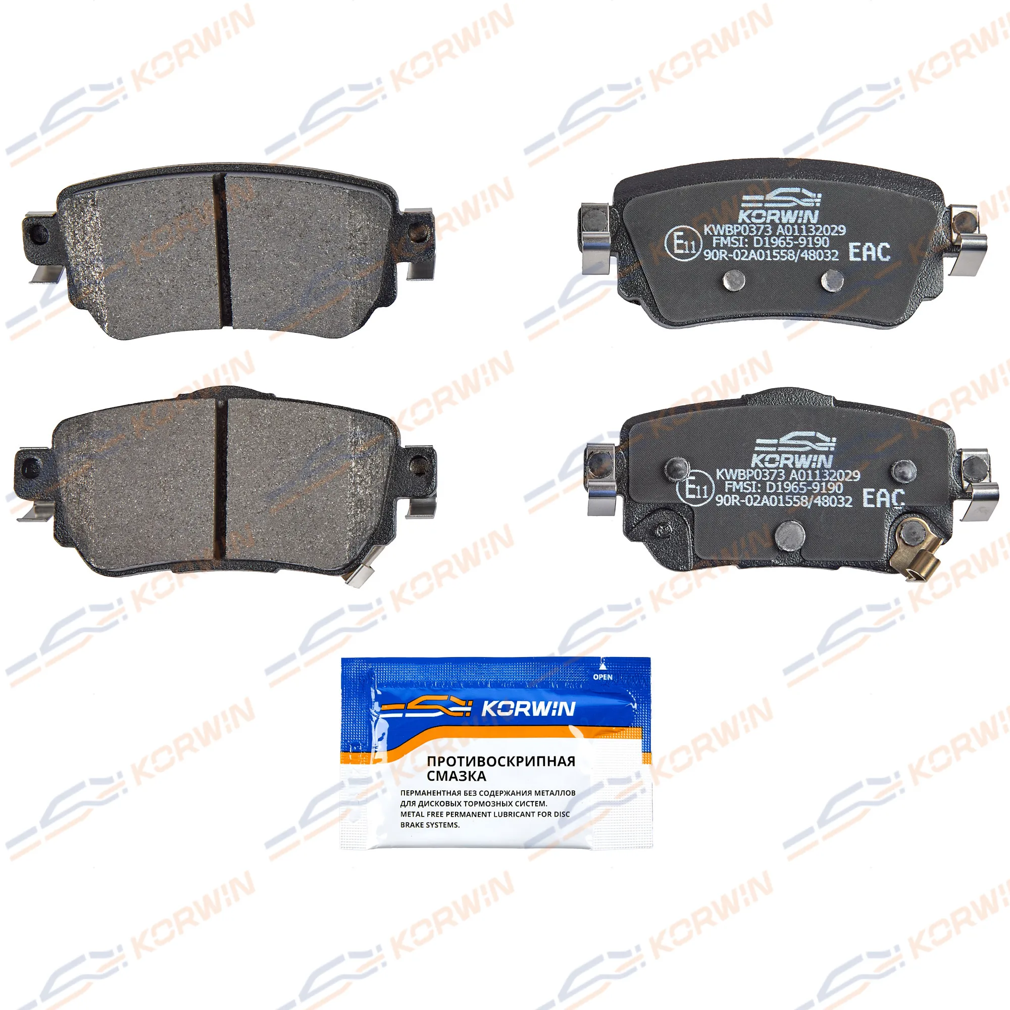 Колодки тормозные зад. Nissan Qashqai (J11) 13-/X-Trail (T31/T32) 07-/Renault KORWIN KWBP0373