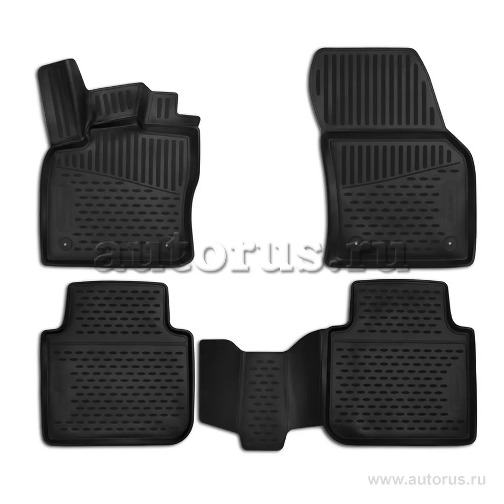 Коврики 3D в салон SKODA Kodiaq, 2017->, 4 шт. (полиуретан) Element ELEMENT3D4519210k