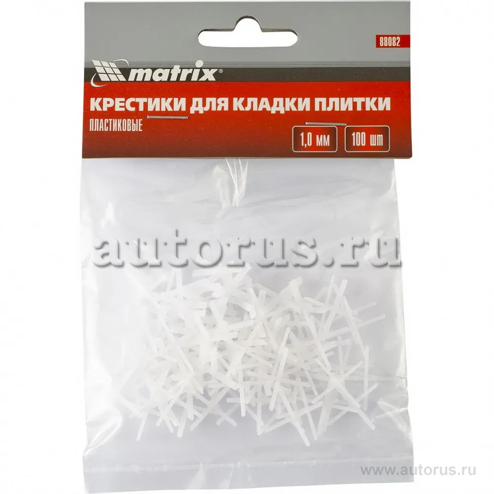 Крестики, 1 мм, для кладки плитки, упаковка 100 шт MATRIX 88082 MATRIX 88082