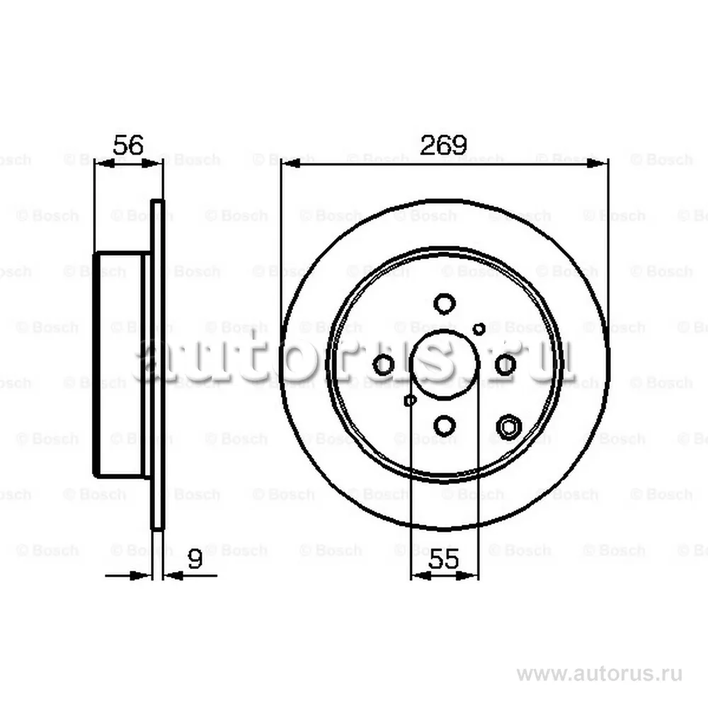 Диск тормозной задний BOSCH 0 986 479 087