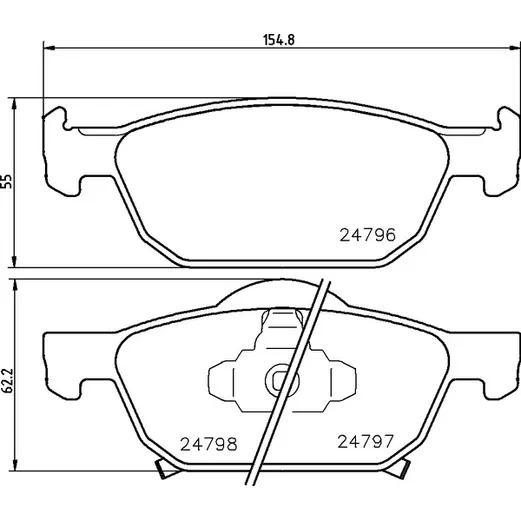 Колодки тормозные HONDA ACCORD -13 2.0 перед. NISSHINBO NP8018