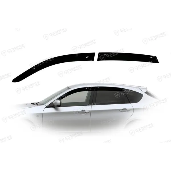 Дефлектора на окна Subaru Impreza III Sd/Hb 2008EuroStandard деф.окон Cobra Tuning SE40208