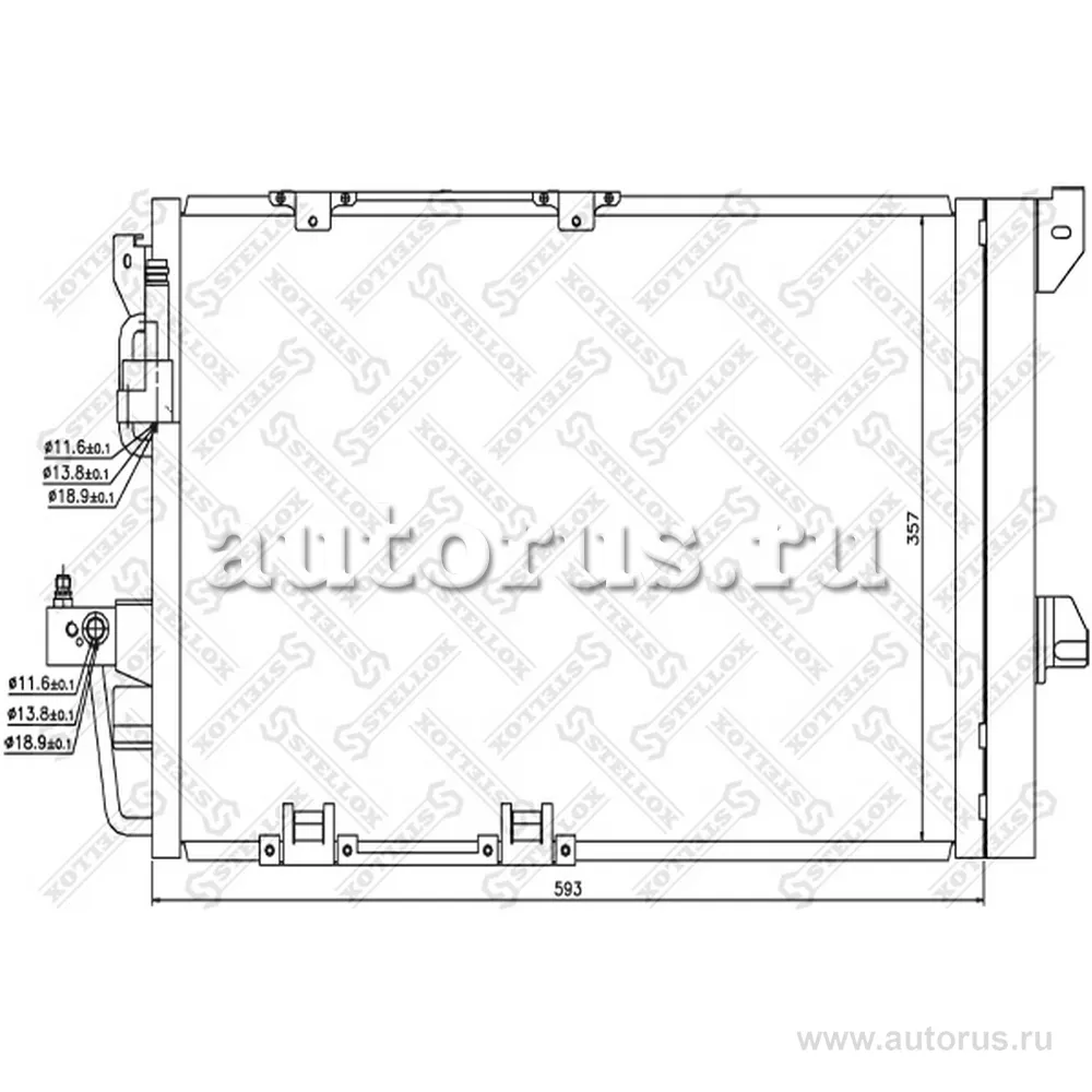 Радиатор конд. Opel A STELLOX 10-45035-SX