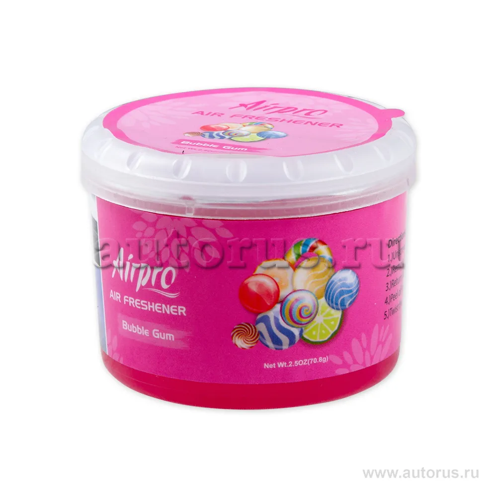 Ароматизатор GEL гелевый банка бабл гам AIRPRO 505206