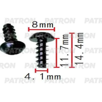 Винт металлический Audi,Seat,Skoda,Volkswagen применяемость: винт, М4 PATRON P371528