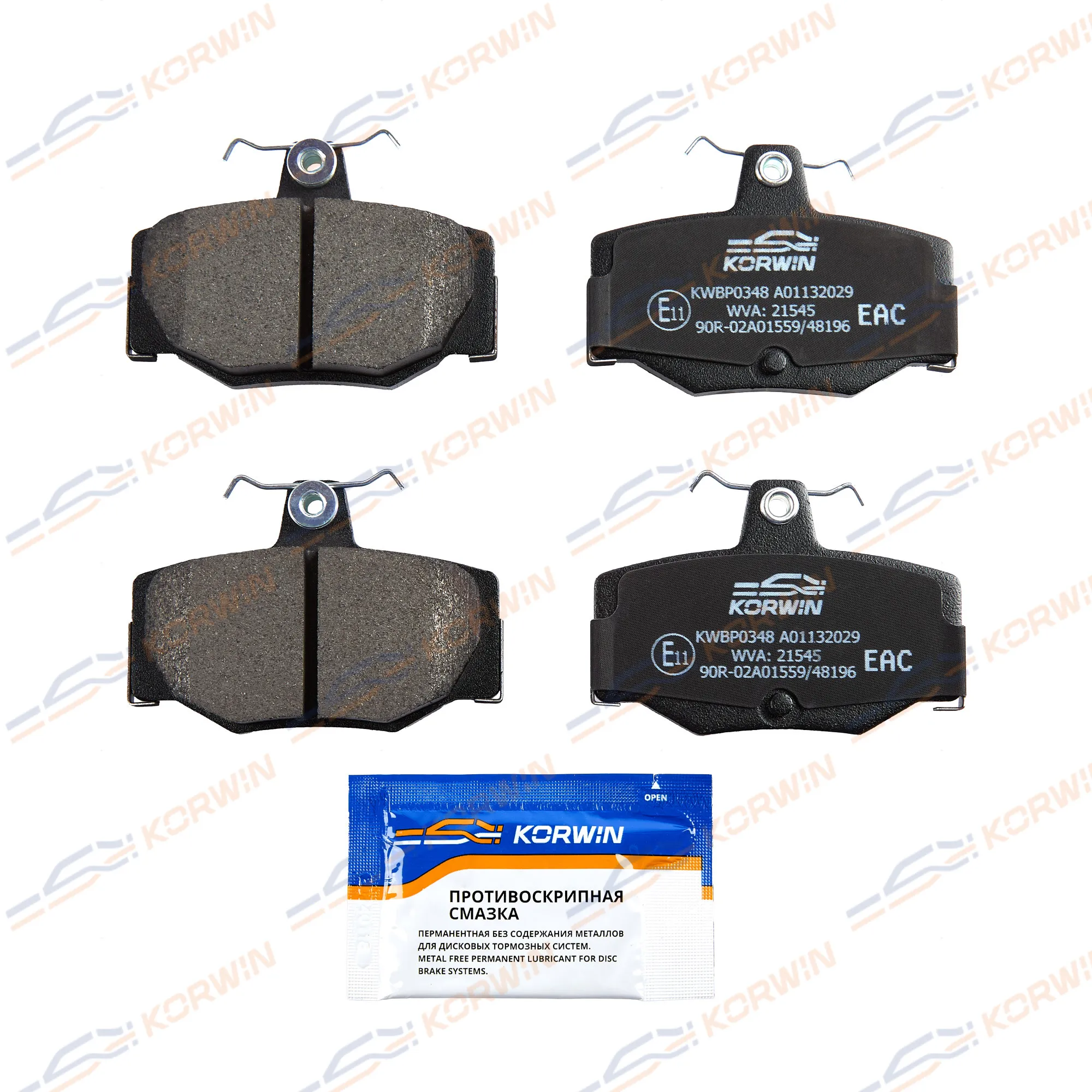Колодки тормозные зад. Nissan Almera (N16) 00-06/Primera (P10/P11) 90-02 KORWIN KWBP0348