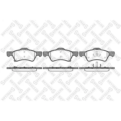 Колодки дисковые п. Chrysler Voyager, Dodge Caravan 2.4i-3.8i/2.5CRDi 00> диск 16' STELLOX 821002_SX