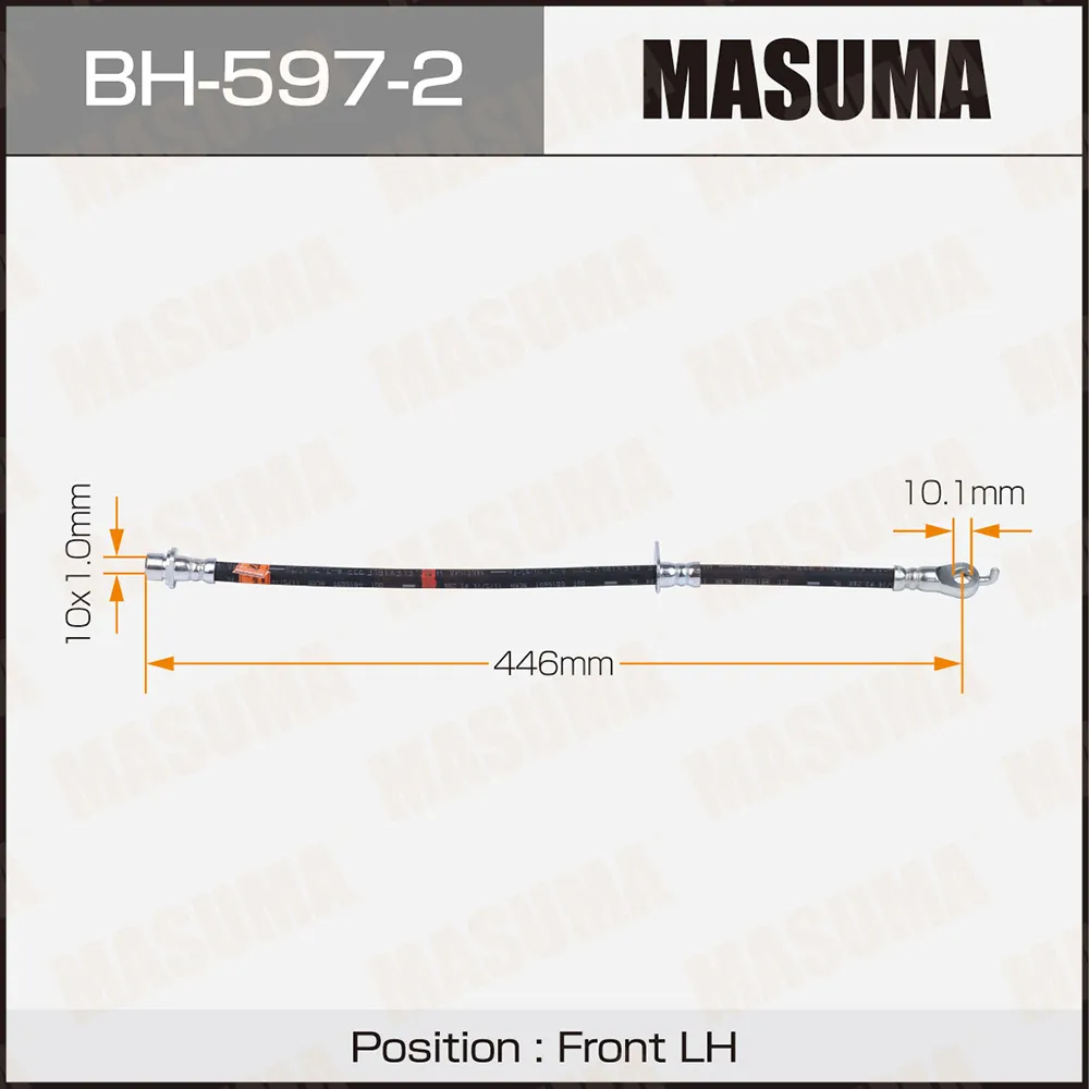 Шланг торм.пер. TOYOTA LAND CRUISER 07-12 MASUMA BH5972