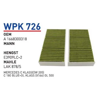 Фильтр салонный (угольный) MB W166 WUNDER FILTER WPK726