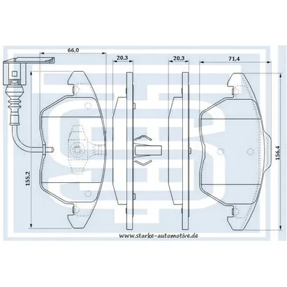Колодки тормозные VW GOLF V-VI передние STARKE 173-523