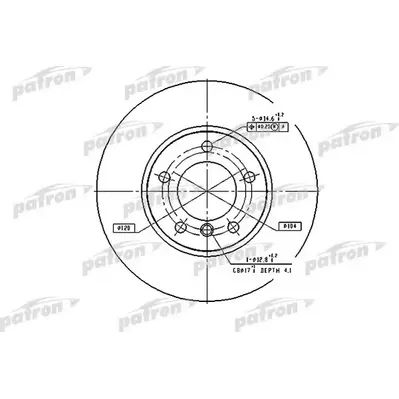 Диск тормозной передний BMW: 5 95-03, 5 TOURING 97-04 PATRON PBD2769