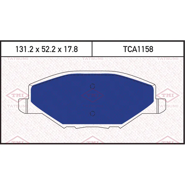 Колодки тормозные дисковые передние VW Polo 11->SKODA Fabia/Rapid 11-> TATSUMI TCA1158