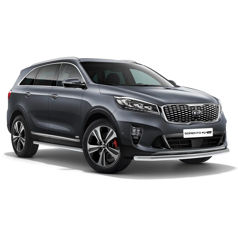 Защита переднего бампера d57 Rival для Kia Sorento III Prime рестайлинг 2018-н.в., нерж. сталь, R.2810.001