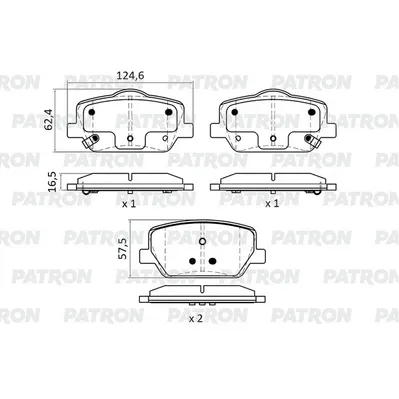Колодки тормозные дисковые зад. Zeekr 001 PATRON PBP404