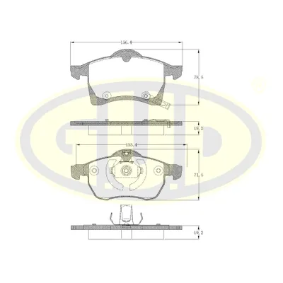 КОЛОДКИ ПЕР OPEL ASTRA G 1.8I-2.2I/TDI 16V 98- ECO-LINE G.U.D GBP880150