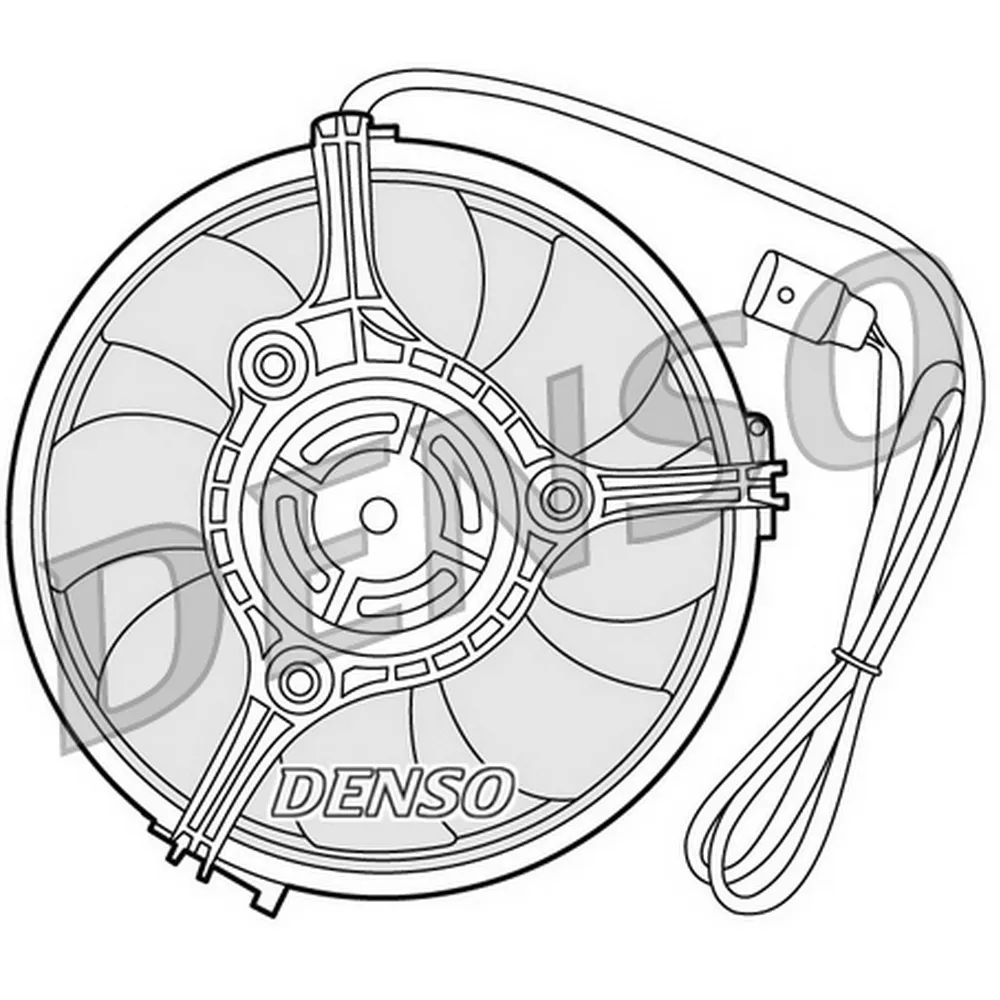 Вентилятор охлаждения Audi A6 (1.8T, 2.5TDI, 1997-2005), VW Passat (1.9, 2.5TDI, 2000-2005) DENSO DER02001