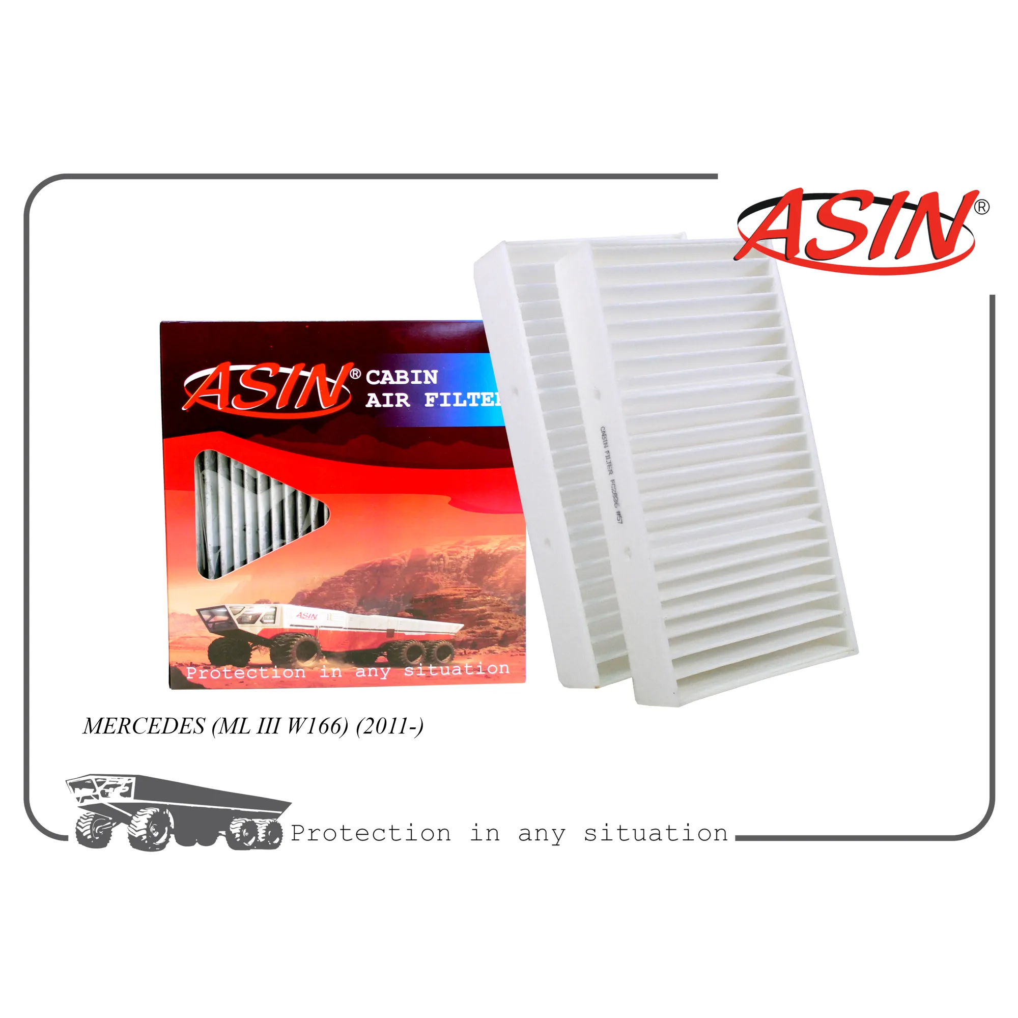 Фильтр салонный A 166 830 72 01/ASIN.FC2836 (2шт) ASIN ASIN ASINFC2836