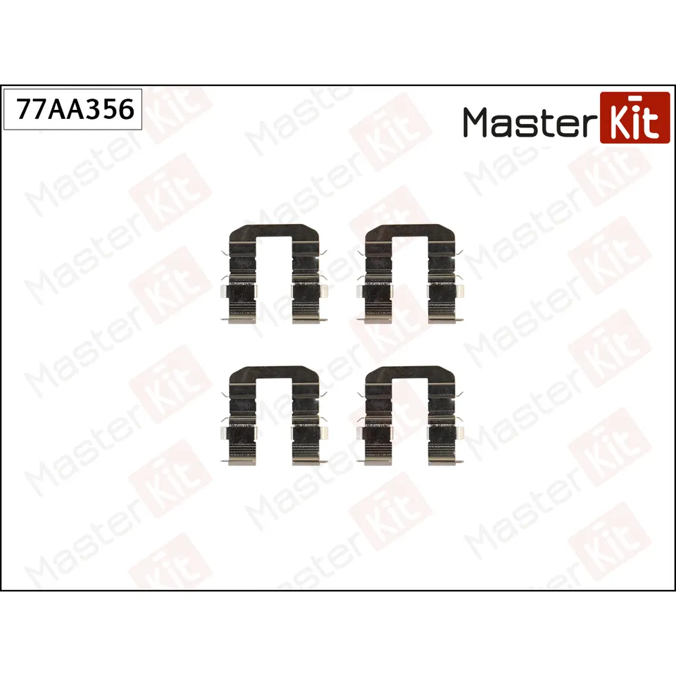Комплект установочный тормозных колодок Kia CARNIVAL / GRAND CARNIVAL III (VQ) 2005 - MASTERKIT 77AA356