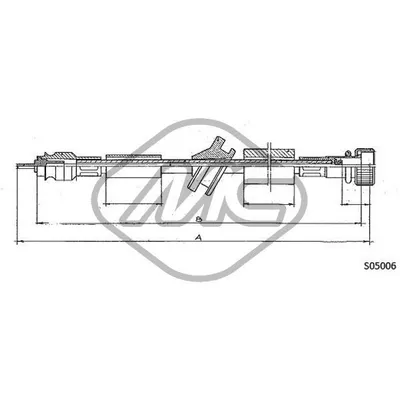 Трос спидометра 200-200D-220D-230-240D (AUTO TRANS.) MM.?1440 Metalcaucho 80913