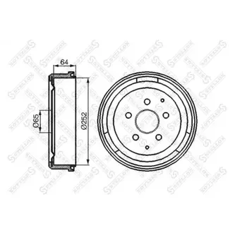 Барабан тормозной VW T3 1.6-1.7D 82-92 STELLOX 6026-4706-SX
