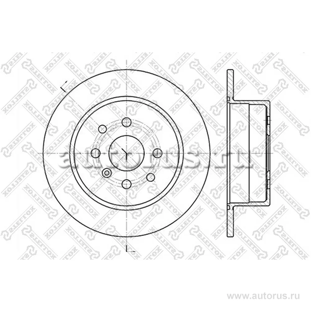Диск тормозной задний OPEL VECTRA 1.6-2.0 95> STELLOX 60203623_SX