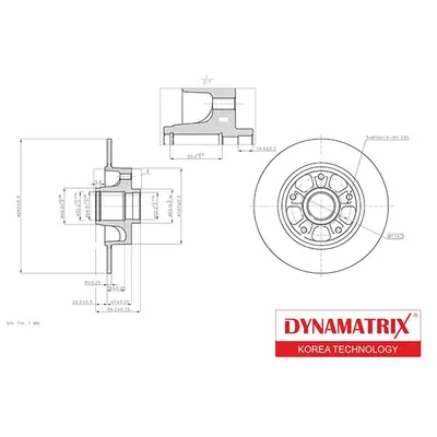 Диск тормозной с подшипником DYNAMATRIX-KOREA DBDR1040